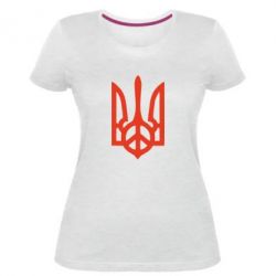 Женская премиум футболка Ukraine Peace - PrintSalon