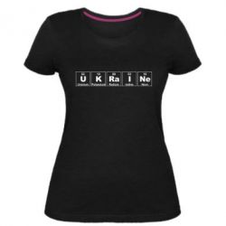 Женская премиум футболка UKRAINE (Таблица Менделеева) - PrintSalon