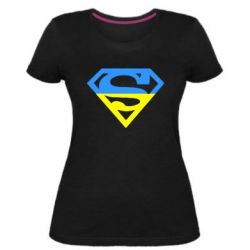 Женская премиум футболка Український Superman - PrintSalon