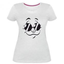 Женская премиум футболка В очках