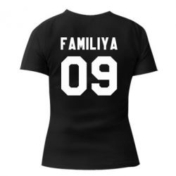 Жіноча преміум футболка Ваше прізвище та номер