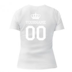 Жіноча преміум футболка Ваше ім'я корона - PrintSalon