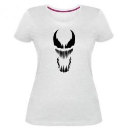 Женская премиум футболка Веном Силуэт - PrintSalon