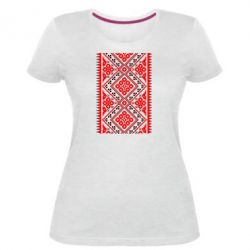 Женская премиум футболка Вишиванка - PrintSalon