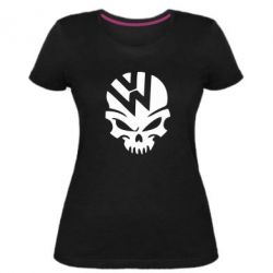 Женская премиум футболка Volkswagen Skull - PrintSalon