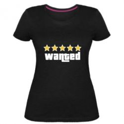 Женская премиум футболка Wanted GTA - PrintSalon