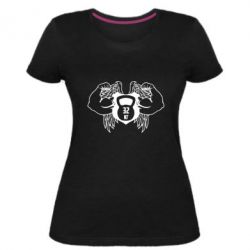 Женская премиум футболка Weight with wings - PrintSalon