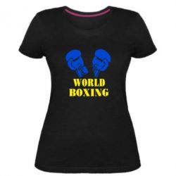 Женская премиум футболка World Boxing - PrintSalon