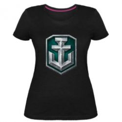 Жіноча преміум футболка World of Warships Main Logo - PrintSalon