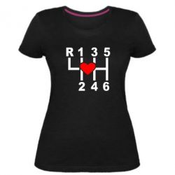 Женская премиум футболка Я люблю механическую коробку передач! - PrintSalon