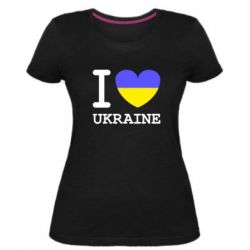 Женская премиум футболка Я люблю Україну - PrintSalon