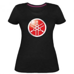 Женская премиум футболка Yamaha Logo 3D - PrintSalon