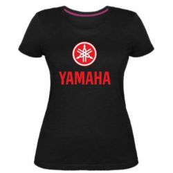Женская премиум футболка Yamaha Logo(R+W) - PrintSalon