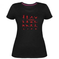 Жіноча преміум футболка Йога life 2 - PrintSalon