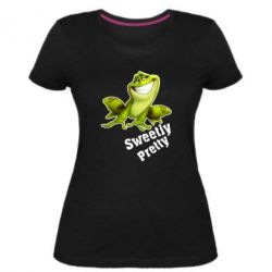 Женская премиум футболка Жабка - PrintSalon