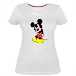 Жіноча преміум футболка Злий Міккі Маус - PrintSalon