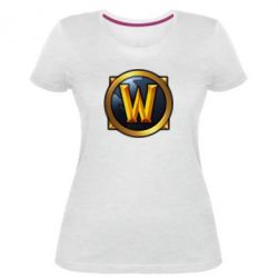 Жіноча преміум футболка Значок wow - PrintSalon