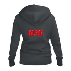 Женское худи на молнии AC/DC Red Logo - PrintSalon