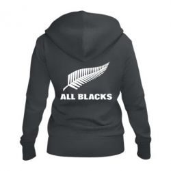 Женское худи на молнии All Blacks - PrintSalon