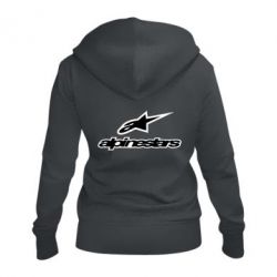 Женское худи на молнии Alpinestar Logo - PrintSalon
