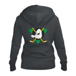 Женское худи на молнии Anaheim Mighty Ducks - PrintSalon