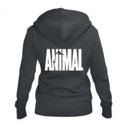 Женское худи на молнии Animal Gym - PrintSalon