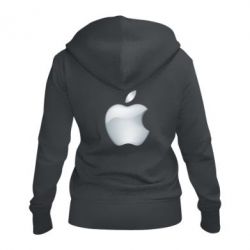 Женское худи на молнии Apple Silver - PrintSalon