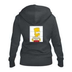 Женское худи на молнии Барт в тюряге - PrintSalon