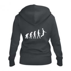 Жіноче худі на блискавці Basketball Evolution - PrintSalon
