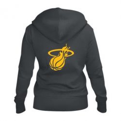 Женское худи на молнии Баскетбольный мяч в кольце - PrintSalon