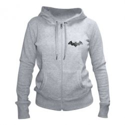 Женское худи на молнии Batman: arkham city - PrintSalon