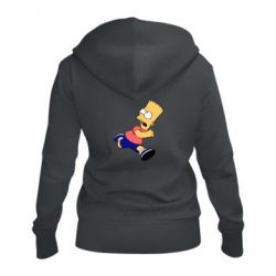 Женское худи на молнии Беги, Барт, беги! - PrintSalon