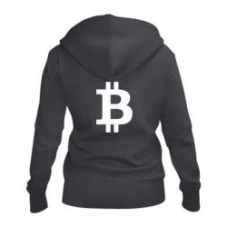 Женское худи на молнии Биткоин