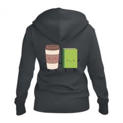 Женское худи на молнии Book & Coffee - PrintSalon