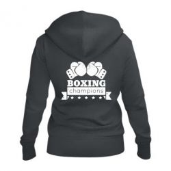 Женское худи на молнии Boxing Champions - PrintSalon