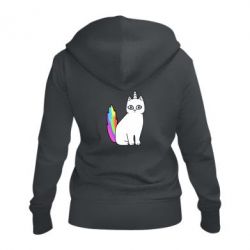 Женское худи на молнии Cat Unicorn - PrintSalon