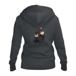 Женское худи на молнии Catwoman and Angry Batman - PrintSalon
