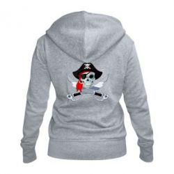 Женское худи на молнии Череп пирата - PrintSalon