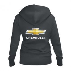 Женское худи на молнии Chevrolet Logo