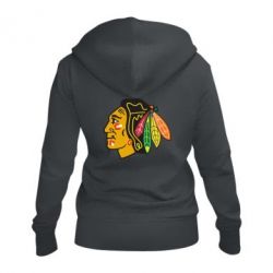 Женское худи на молнии Chicago Black Hawks - PrintSalon