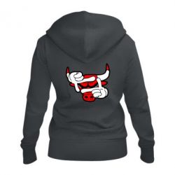 Женское худи на молнии Chicago Bulls бык - PrintSalon