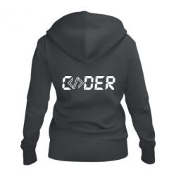 Жіноче худі на блискавці Coder - PrintSalon