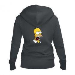 Женское худи на молнии Crazy Homer! - PrintSalon