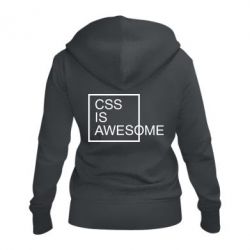 Женское худи на молнии CSS is awesome - PrintSalon
