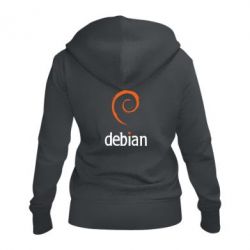 Женское худи на молнии Debian - PrintSalon