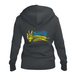 Женское худи на молнии Детский рисунок флаг Украины - PrintSalon