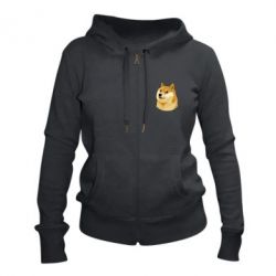Женское худи на молнии Doge - PrintSalon