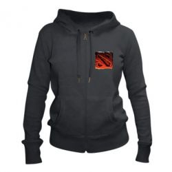 Женское худи на молнии Dota 2 3d Logo - PrintSalon