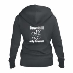 Женское худи на молнии Downhill,only downhill - PrintSalon
