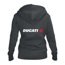 Женское худи на молнии Ducati - PrintSalon